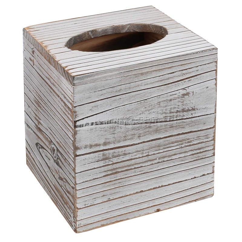 Hossejoy Square Tissue Box Cover with Slide-Out Bottom Panel. Perfect for Bathroom Vanity Countertops, Bedroom Dressers, Night Stands, Desks and Tables (Pack of 2) - Image 4